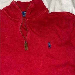 Red men’s polo Medium
